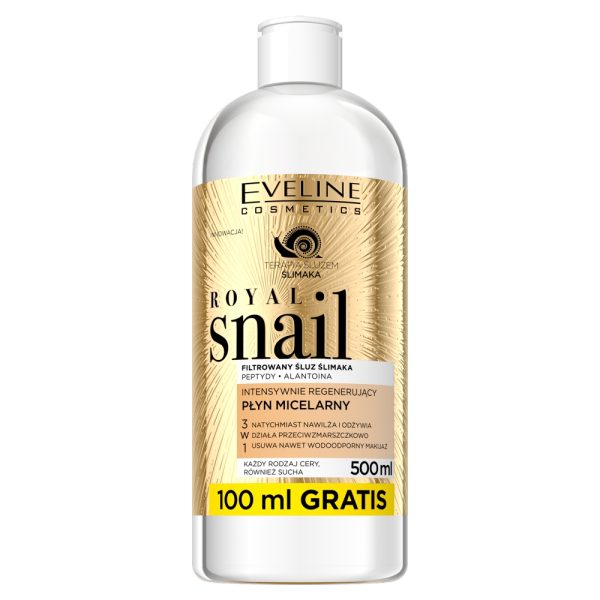 Eveline Cosmetics Royal Snail intensywnie regenerujący płyn micelarny 3w1 500ml