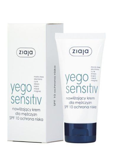 Ziaja Yego Sensitiv nawilżający krem dla mężczyzn ochrona niska SPF10 50ml