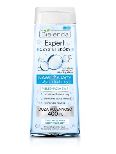 Bielenda Expert Czystej Skóry nawilżający płyn micelarny 3w1 400ml