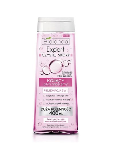 Bielenda Expert Czystej Skóry kojący płyn micelarny 3w1 400ml