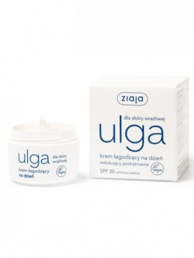 Ziaja Ulga krem łagodzący na dzień redukujący podrażnienia SPF20 ochrona średnia 50ml