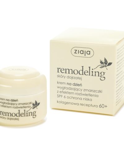 Ziaja Remodeling krem na dzień wygładzający zmarszczki z efektem rozświetlenia SPF6 50ml