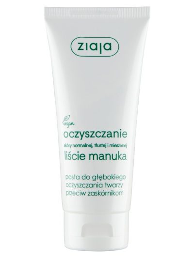 Ziaja Liście Manuka Oczyszczanie pasta do głębokiego oczyszczania twarzy przeciw zaskórniakom 75ml