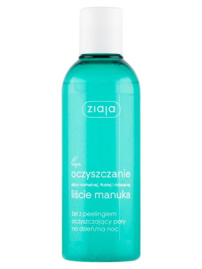Ziaja Liście Manuka Oczyszczanie żel z peelingiem oczyszczający pory na dzień/noc 200ml
