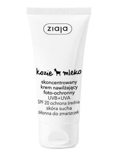 Ziaja Kozie mleko skoncentrowany krem do twarzy nawilżający skóra sucha skłonna do zmarszczek SPF20 50ml