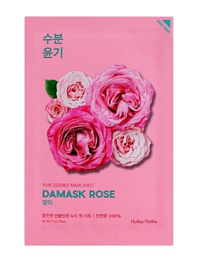 HOLIKA HOLIKA Pure Essence Mask Sheet Damask Rose przeciwzmarszczkowa maseczka z ekstraktem z róży 20ml