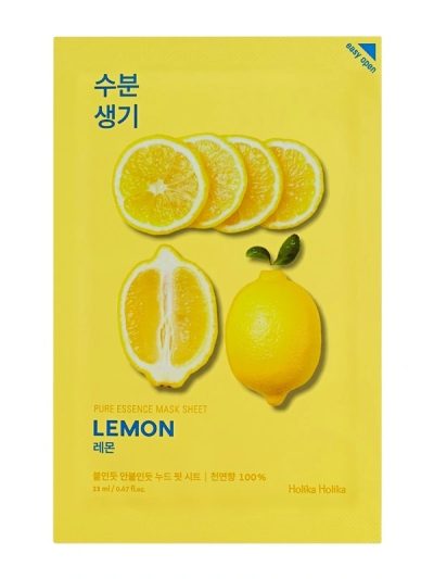 HOLIKA HOLIKA Pure Essence Mask Sheet Lemon rozjaśniająca maseczka z ekstraktem z cytryny 20ml