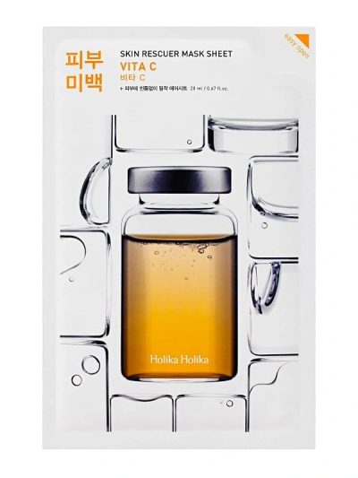 HOLIKA HOLIKA Skin Rescuer Mask Sheet Vita C rozjaśniająca maska ​​w płachcie z witaminą C