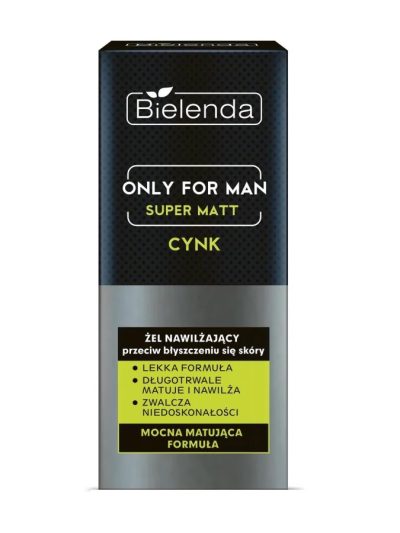 Bielenda Only For Man Super Matt żel nawilżający przeciw błyszczeniu się skóry 50ml