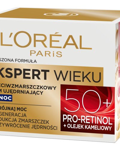 L'Oreal Paris Ekspert Wieku 50+ przeciwzmarszczkowy krem ujędrniający na noc 50ml