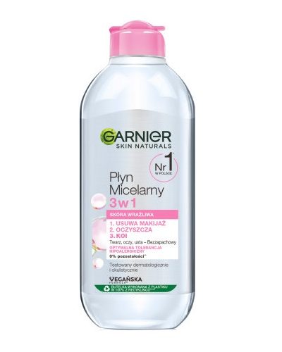 Garnier Skin Naturals płyn micelarny 3w1 skóra wrażliwa 400ml