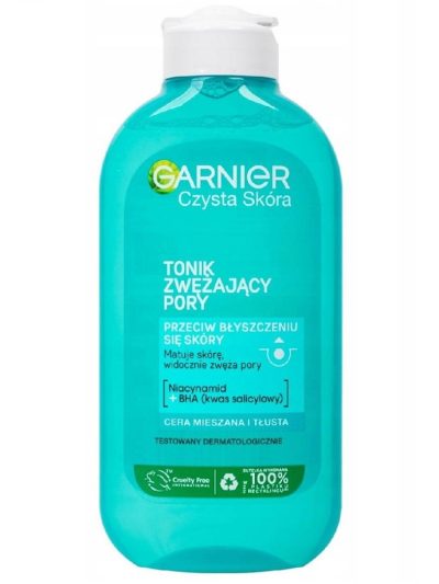 Garnier Czysta Skóra matujący tonik zwężający pory 200ml