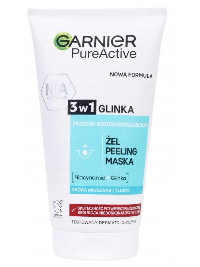 Garnier Czysta Skóra 3 w 1 żel myjący peeling maseczka 150ml