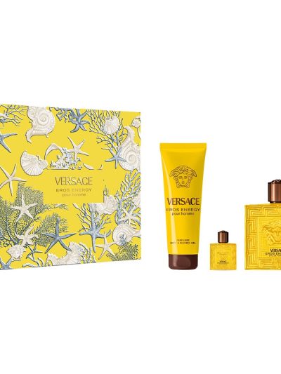 Versace Eros Energy zestaw woda perfumowana 100ml + żel pod prysznic 150ml + woda perfumowana 5ml