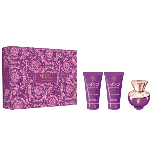 Versace Dylan Purple Pour Femme zestaw woda perfumowana 50ml + żel pod prysznic 50ml + balsam do ciała 50ml