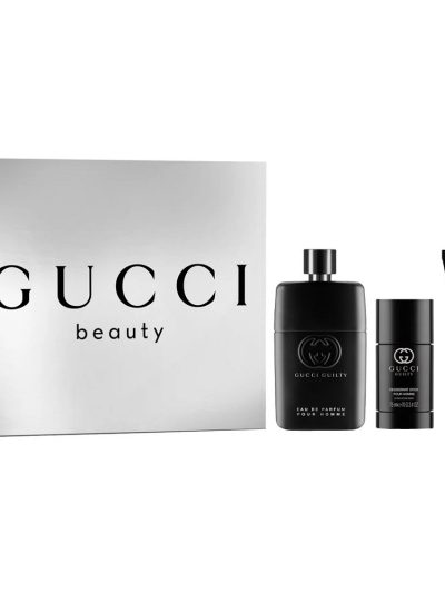 Gucci Guilty Pour Homme zestaw woda perfumowana 90ml + żel pod prysznic 50ml + dezodorant sztyft 75ml