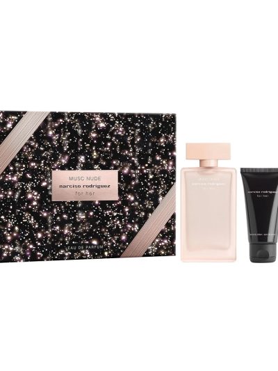 Narciso Rodriguez For Her Musc Nude zestaw woda perfumowana 100ml + balsam do ciała 50ml + woda perfumowana 10ml