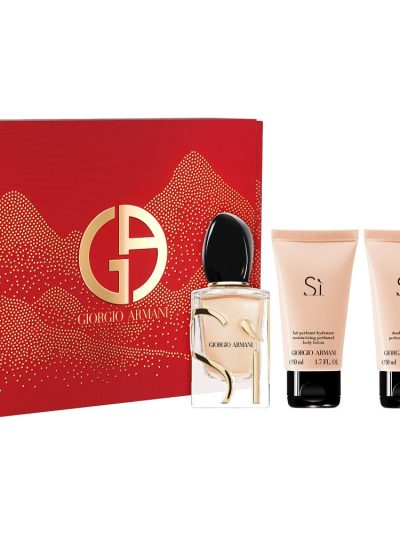 Giorgio Armani Si zestaw woda perfumowana 50ml + balsam do ciała 50ml + żel pod prysznic 50ml
