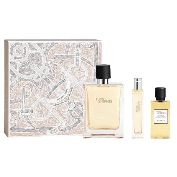 Terre D'Hermes zestaw woda toaletowa 100ml + woda toaletowa 15ml + żel pod prysznic 40ml