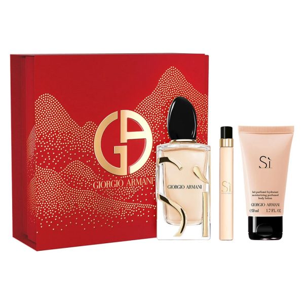 Giorgio Armani Si zestaw woda perfumowana 100ml + woda perfumowana 10ml + balsam do ciała 50ml