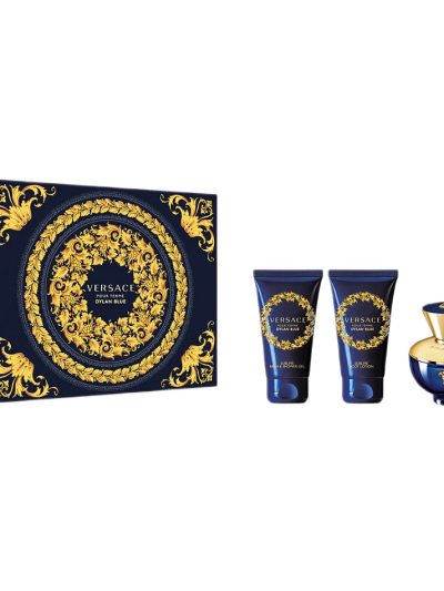 Versace Pour Femme Dylan Blue zestaw woda perfumowana 50ml + żel pod prysznic 50ml + balsam do ciała 50ml