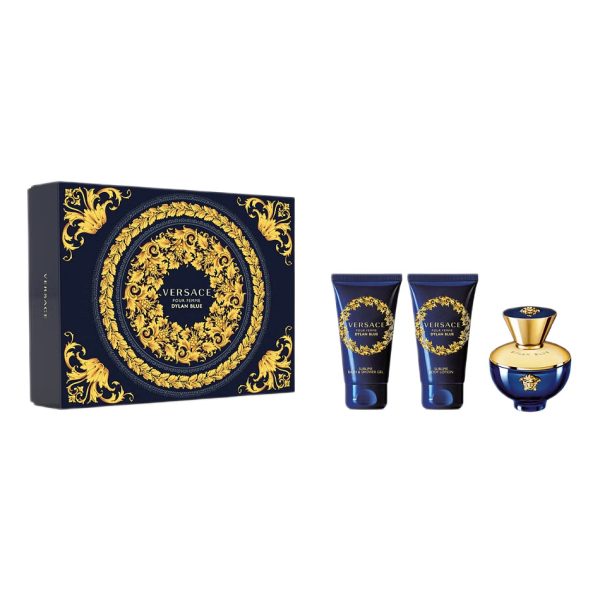 Versace Pour Femme Dylan Blue zestaw woda perfumowana 50ml + żel pod prysznic 50ml + balsam do ciała 50ml