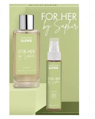 Saphir For Her zestaw woda perfumowana 100ml + mgiełka do włosów 75ml