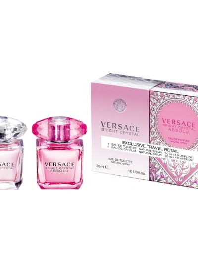 Versace Exclusive Travel Retail zestaw Bright Crystal woda toaletowa 30ml + Bright Crystal Absolu woda perfumowana 30ml