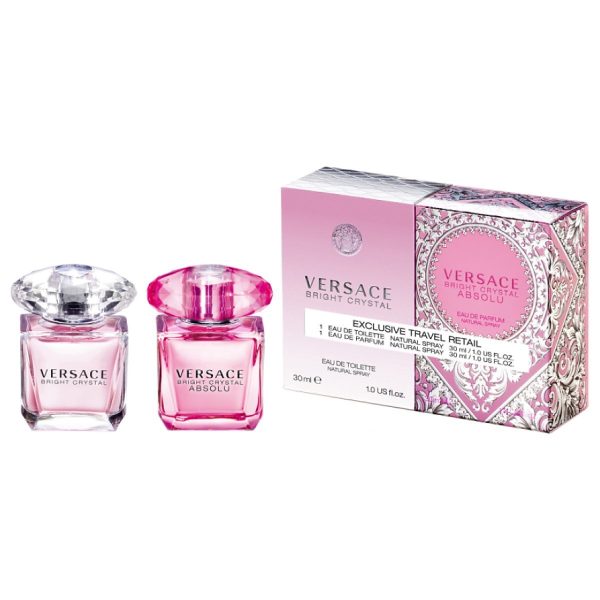 Versace Exclusive Travel Retail zestaw Bright Crystal woda toaletowa 30ml + Bright Crystal Absolu woda perfumowana 30ml