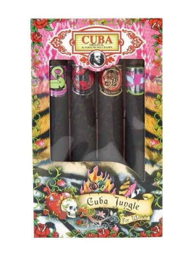 Cuba Original Cuba Jungle zestaw Snake woda perfumowana + Tiger woda perfumowana + Zebra woda perfumowana + Heartbreaker woda perfumowana 4x35ml