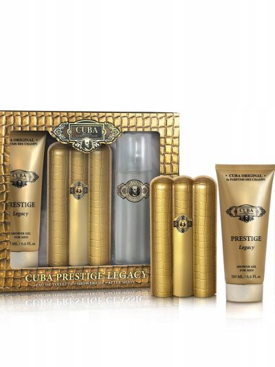 Cuba Original Cuba Prestige Legacy zestaw woda toaletowa 90ml + żel pod prysznic 200ml + woda po goleniu 100ml