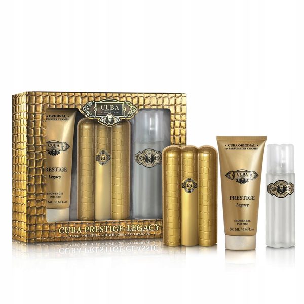 Cuba Original Cuba Prestige Legacy zestaw woda toaletowa 90ml + żel pod prysznic 200ml + woda po goleniu 100ml