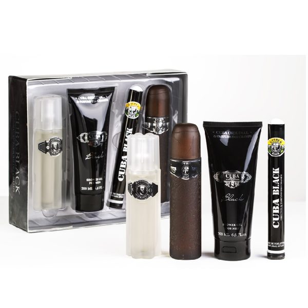 Cuba Original Cuba Black zestaw woda toaletowa 100ml + woda toaletowa 35ml + żel pod prysznic 200ml + woda po goleniu 100ml