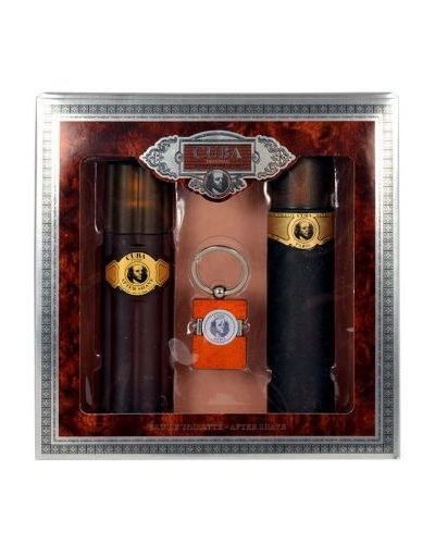 Cuba Original Cuba Gold zestaw woda toaletowa 100ml + woda po goleniu 100ml + breloczek