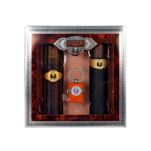 Cuba Original Cuba Gold zestaw woda toaletowa 100ml + woda po goleniu 100ml + breloczek