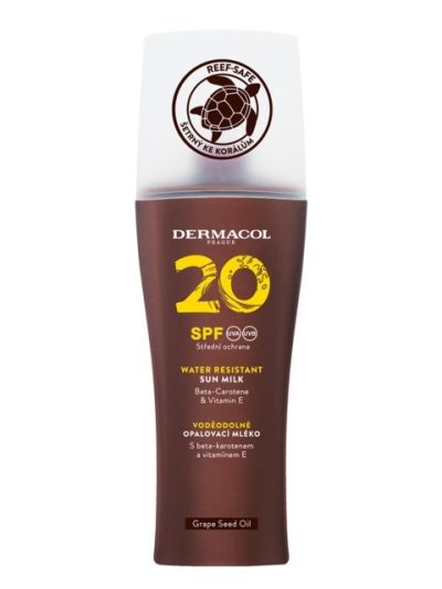 Dermacol Water Resistant Sun Milk wodoodporne mleczko do opalania w sprayu  SPF20 200ml