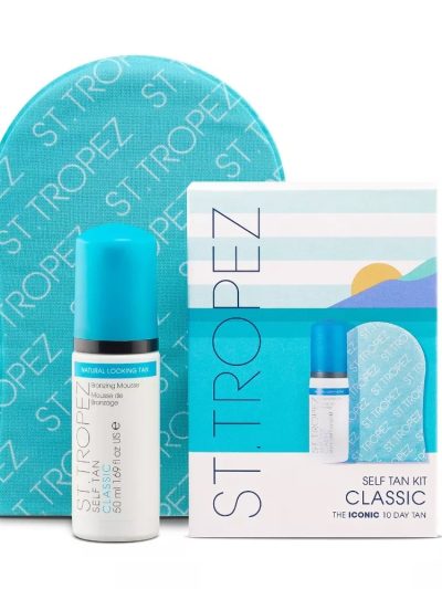 ST. TROPEZ Self Tan Classic zestaw samoopalająca ultra nawilżająca pianka 50ml + rękawica