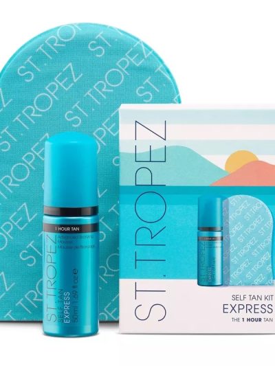 ST. TROPEZ Self Tan Express zestaw ekspresowa samoopalająca pianka 50ml + rękawica