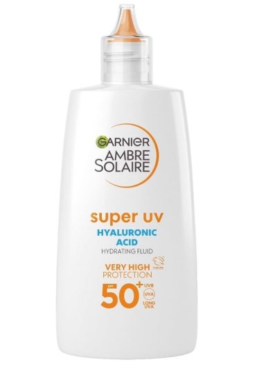 Garnier Ambre Solaire Super UV fluid ochronny do twarzy przeciw przebarwieniom SPF50+ 40ml