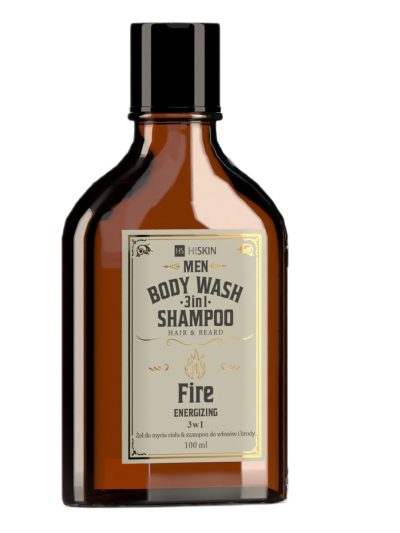 HiSkin Men Whisky żel do mycia ciała i szampon do włosów i brody 3w1 Fire 100ml