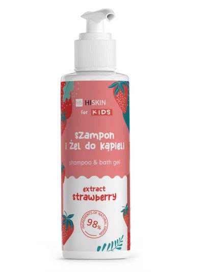 HiSkin Kids szampon i żel do kąpieli Truskawka 280ml