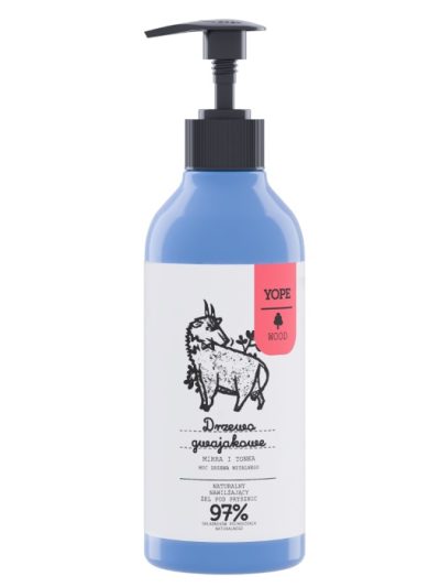 Yope Naturalny nawilżający żel pod prysznic Drzewo Gwajakowe Mirra i Tonka 400ml