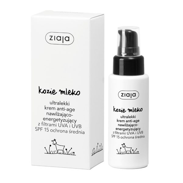 Ziaja Kozie Mleko ultralekki krem anti-age nawilżająco-energetyzujący SPF15  50ml