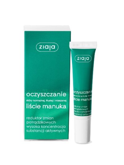 Ziaja Liście Manuka Oczyszczanie reduktor zmian potrądzikowych wysoka koncentracja substancji aktywnych 15ml