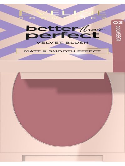 Eveline Cosmetics Better Than Perfect Velvet Blush róż prasowany 03 Rosewood 2.3g