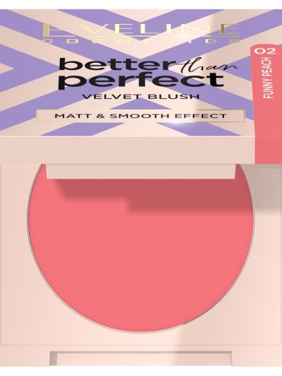 Eveline Cosmetics Better Than Perfect Velvet Blush róż prasowany 02 Funny Peach 2.3g