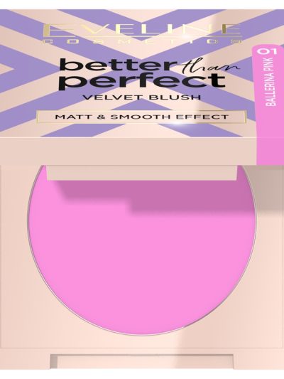 Eveline Cosmetics Better Than Perfect Velvet Blush róż prasowany 01 Ballerina Pink 2.3g