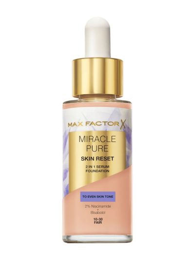 Max Factor Miracle Pure 2w1 Skin Reset pielęgnujący podkład z serum o wegańskiej formule 10-30 Fair 30ml