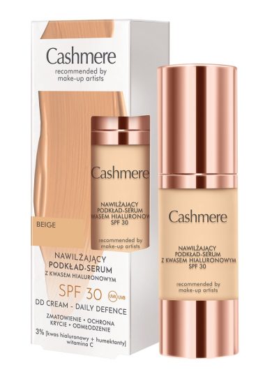 Cashmere Nawilżający podkład-serum z kwasem hialuronowym SPF30 02 Beige 30ml