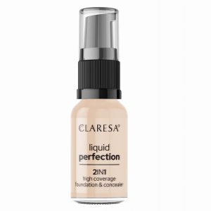 Claresa Liquid Perfection 2w1 korektor i podkład kryjący 102 Warm Medium